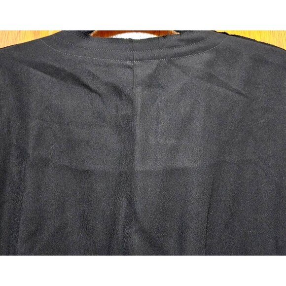 H & M Black Wrap Blouse Women's Size 4 V-Neck Long Sleeve - Picture 4 of 15